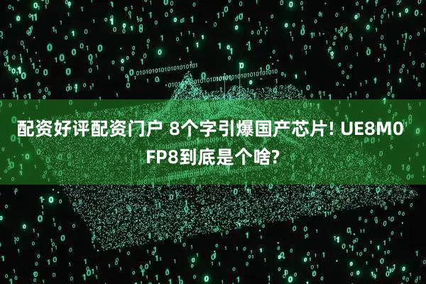 配资好评配资门户 8个字引爆国产芯片! UE8M0 FP8到底是个啥?